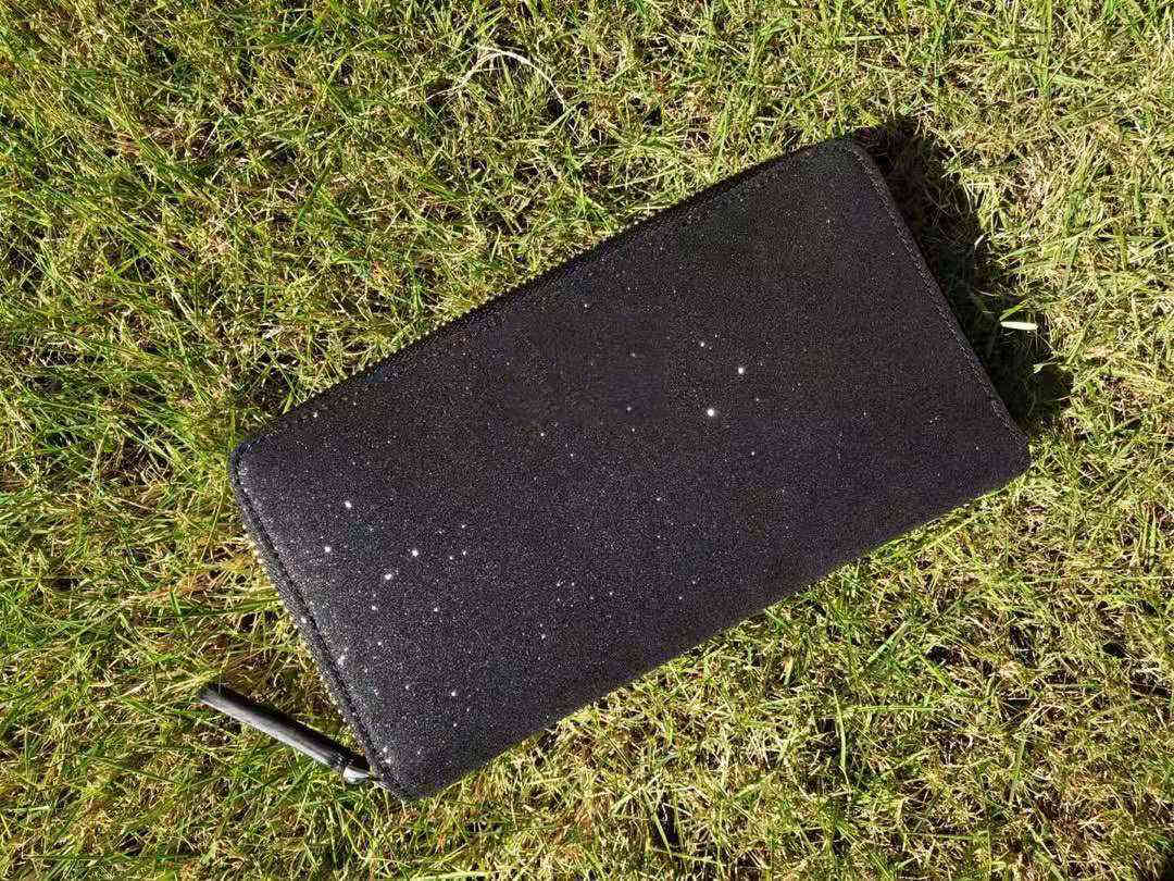 

brand designer glitter wallets shining new zipper clutch bag card holder 5 colors shining for women, Make up the difference