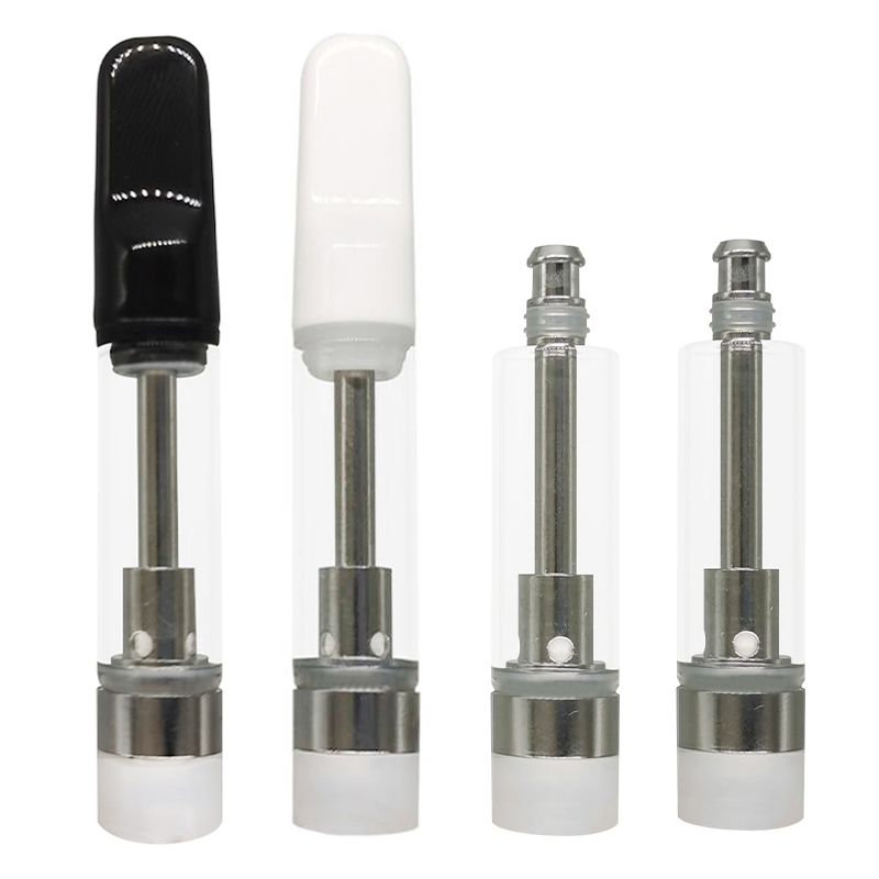 

Snap Lock Ceramic Vape Cartridge Glass Tank Atomizers Thick Oil 510 Thread Cartridges Pressed-in Tip Vaporizer Ecigs Vapes Pens Carts Foam Pack
