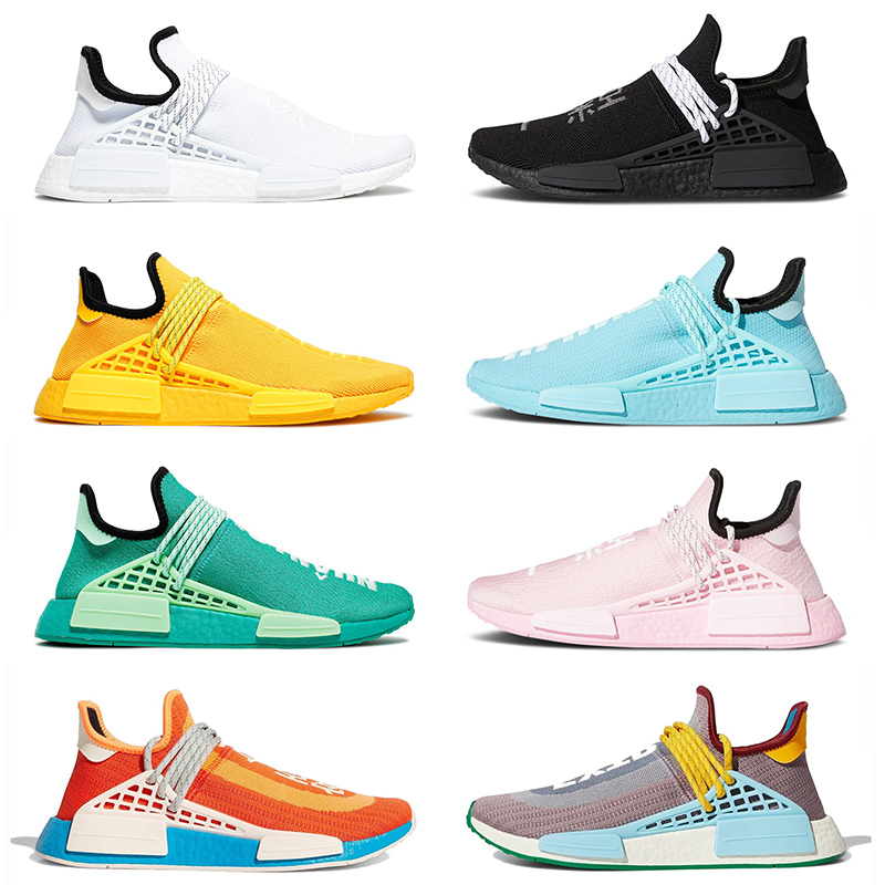 

Human Race NMD Running Shoes 2021 Newest Pharrell Williams Mens Womens Triple Black White Extra Eye Orange Purple Equality Sneakers Trainers