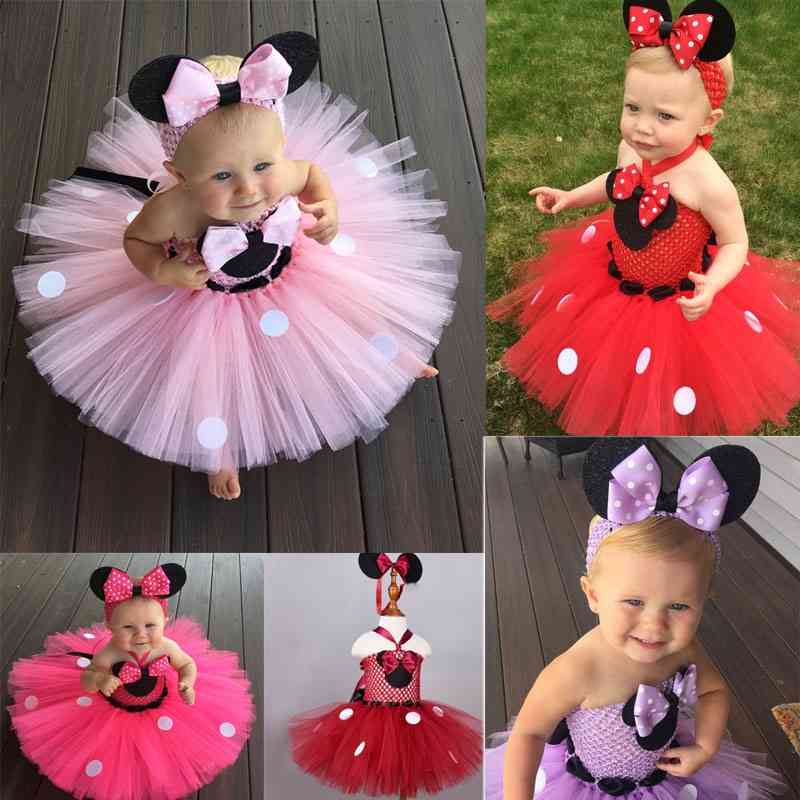 

Cartoon dress for girls, Pink