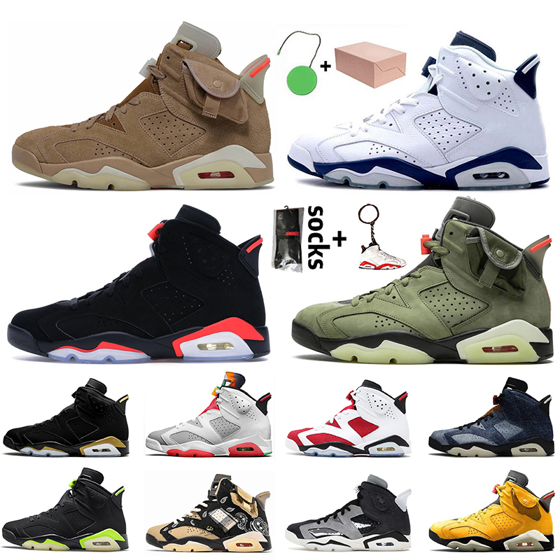 

Top Quality With Box Men Womens 6s Basketball Shoes Jumpman 6 Mens Sneakers Retro British Khaki Trainers Midnight Navy Black Infrared, A1 40-47 midnight navy(1)