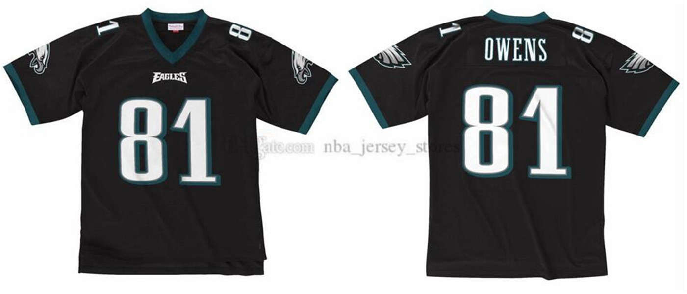 

Stitched football Jersey 81 Terrell Owens 2004 Mitchell & Ness retro Rugby jerseys Men women youth S-6XL