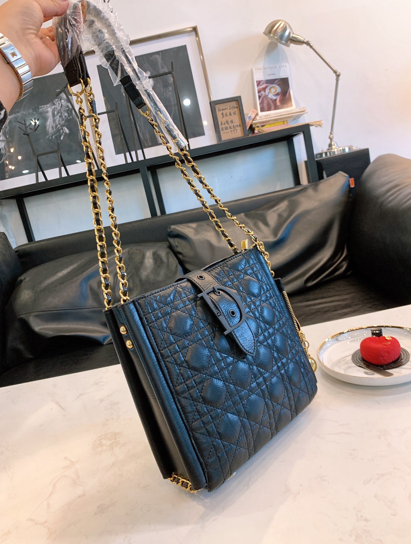 

the designers 2021 soft leather women handbag capacity tote bags fashion makeup luxurys brang logo bag -l3578, Red;black