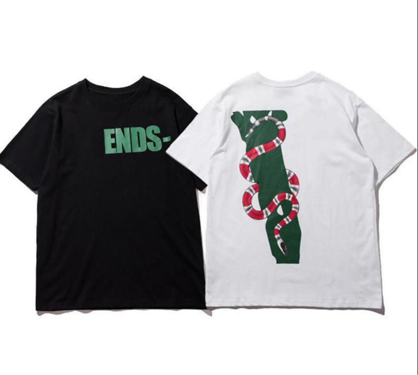 

Mens Stylist T shirt Men Women High Quality Hip Hop T Shirt Snake Printed Tees Size -XL, White