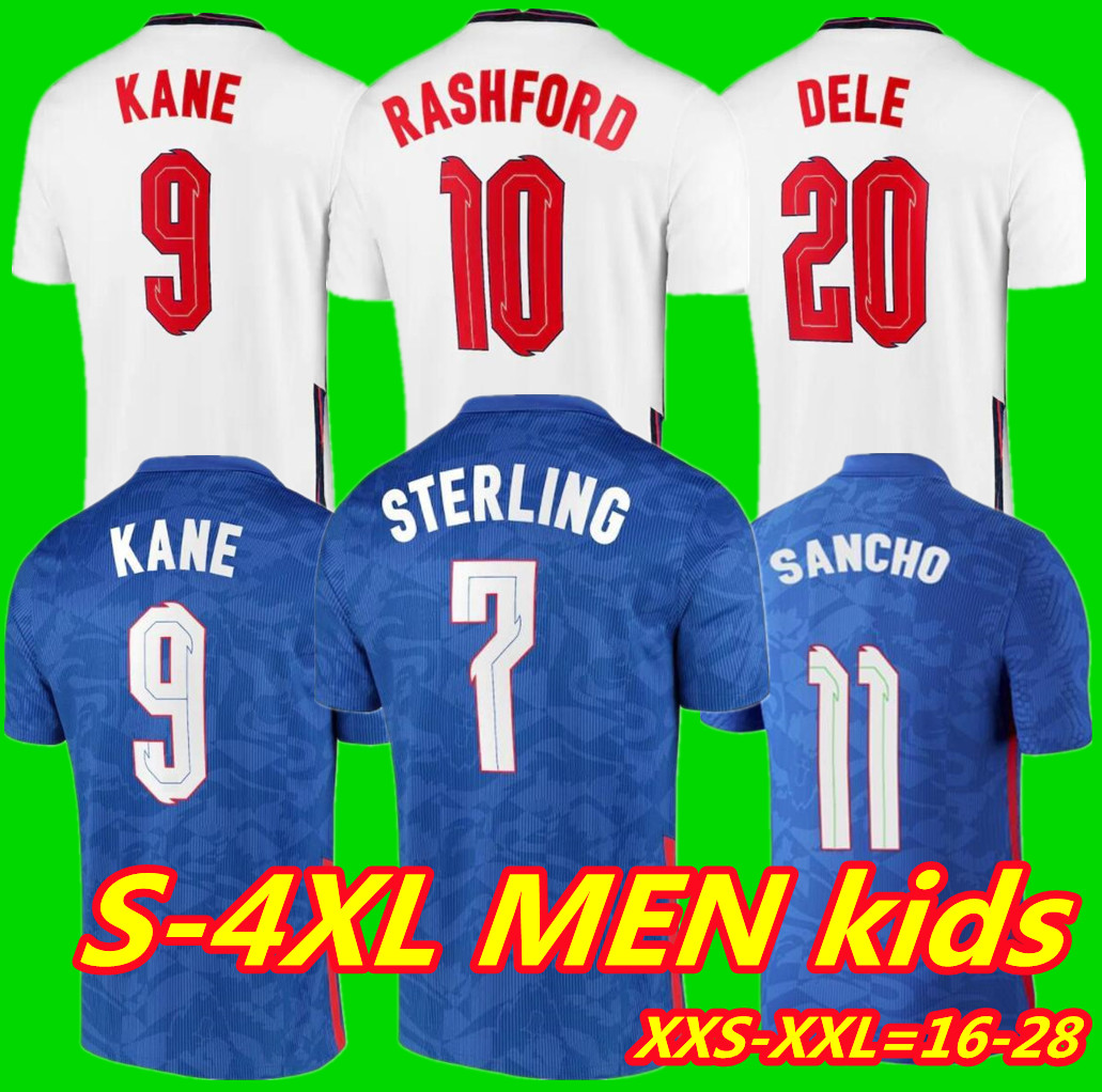 

2021 2022 soccer jersey KANE STERLING RASHFORD SANCHO HENDERSON BARKLEY MAGUIRE21 22 national football shirts men + kids kit sets uniforms, Wine red