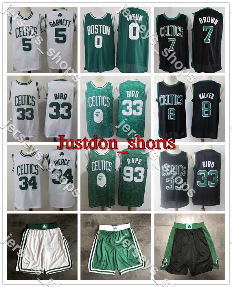 

Mens Boston Celtics Roster Shirts Jayson Tatum 0 Jaylen Brown 7 Walker 8 Gordon Hayward 20 Larry Bird 33 Basketball Jerseys, Black;red