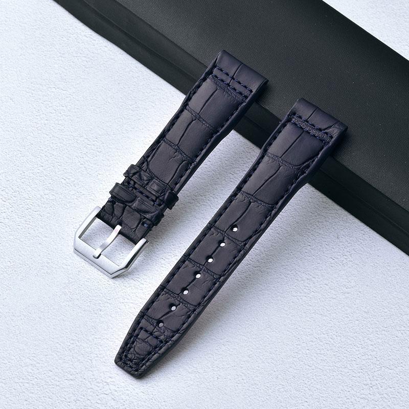 

Crocodile Skin 'S WATCHES Strap 20MM 21MM 22MM Custom Alligator Watch Band Genuine Leather Belt Stainless Steel Pin Buckle Bands