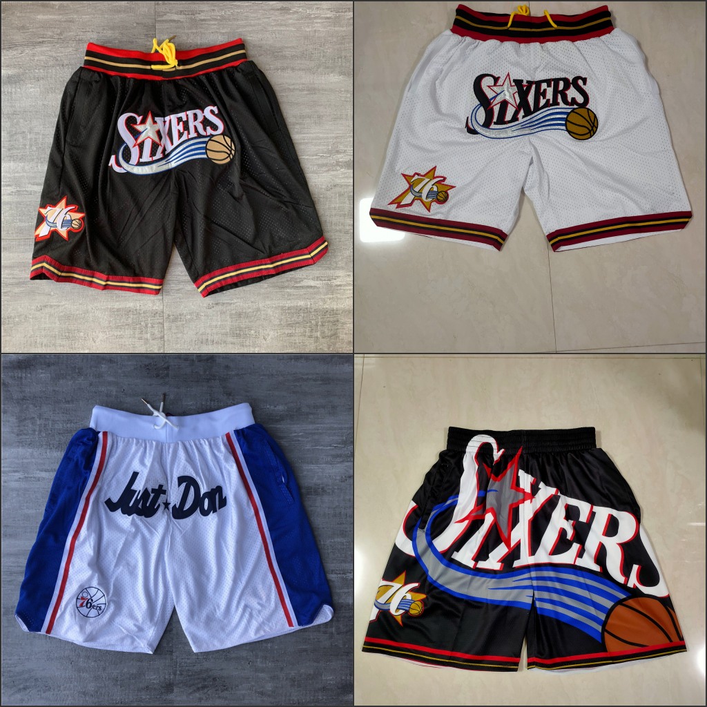 

Philadelphia 76ers's Men Just Don Black Hardwood's Classics Shorts