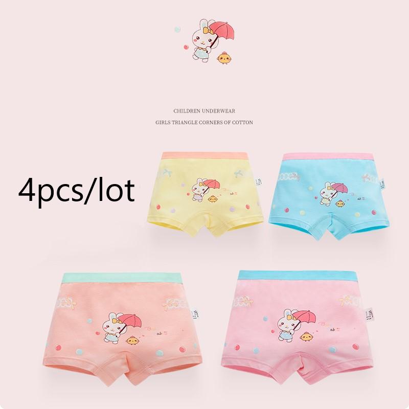 

4pcs Cotton Girls Underwear Boxer Cartoon Cute Stretchy Underpants Kid Clothes 6 7 8 9 10 11 12 Year Old OGU203027 Panties, Camo