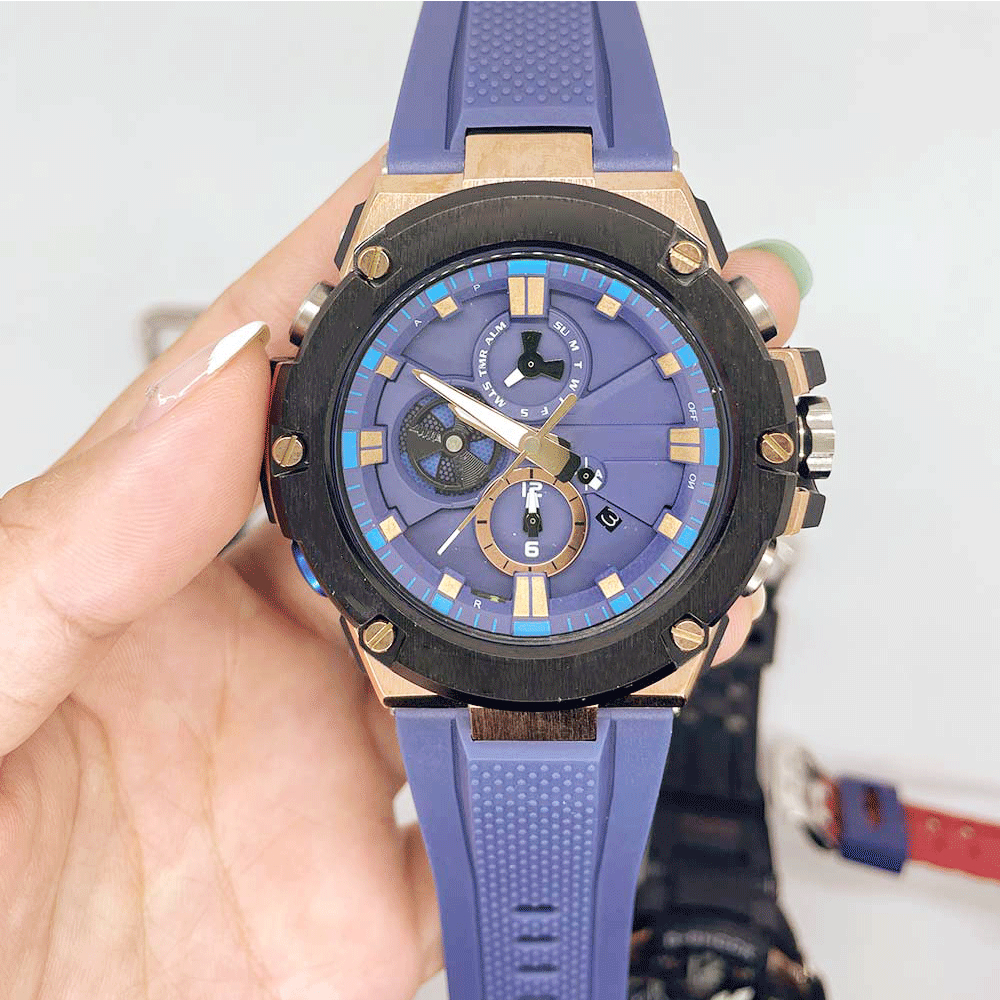 

Men's quartz sports calendar GST-B100 watch all small hands can be operated with high quality, Slivery;brown