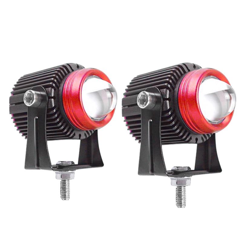 

Car Headlights Universal Motorcycle LED Projector Lens Work Spotlights White Yellow Dual Colors High Low Beam Power Mini Size External