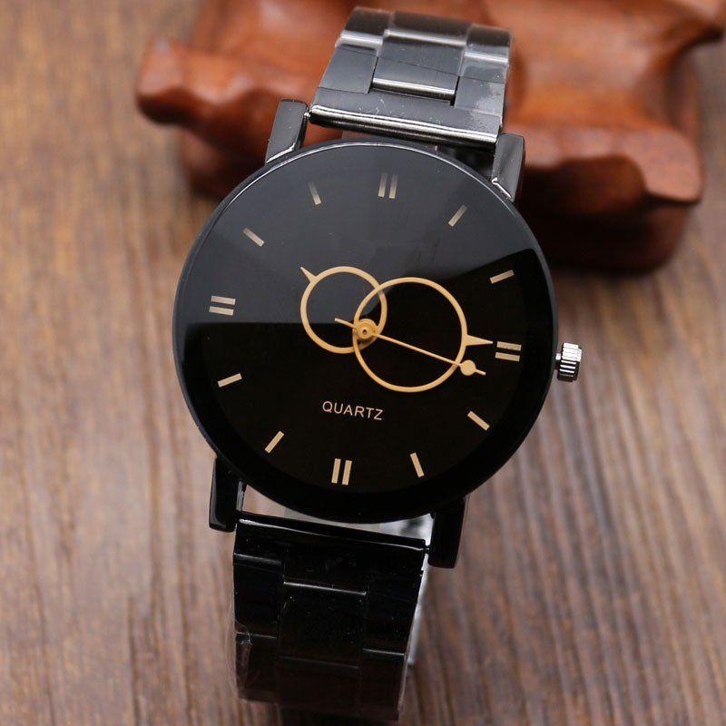 

Wristwatches Trend Fashion Casual Men's Watches Women's Couples Luxury Stainless Steel Strap Quartz Watche Relogio Wrist, For women