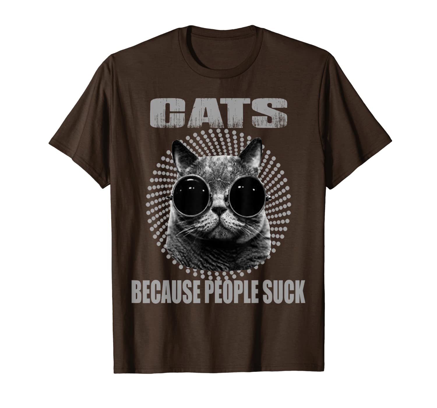 

cats because people suck tshirts, White;black