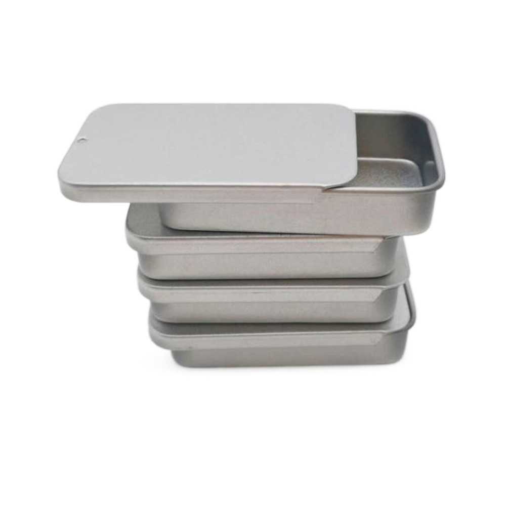

500pcs/lot 60*34*11mm Size Plain Slide Top Tin Box Rectangle Candy Case Storage Box Push And Pull Boxes