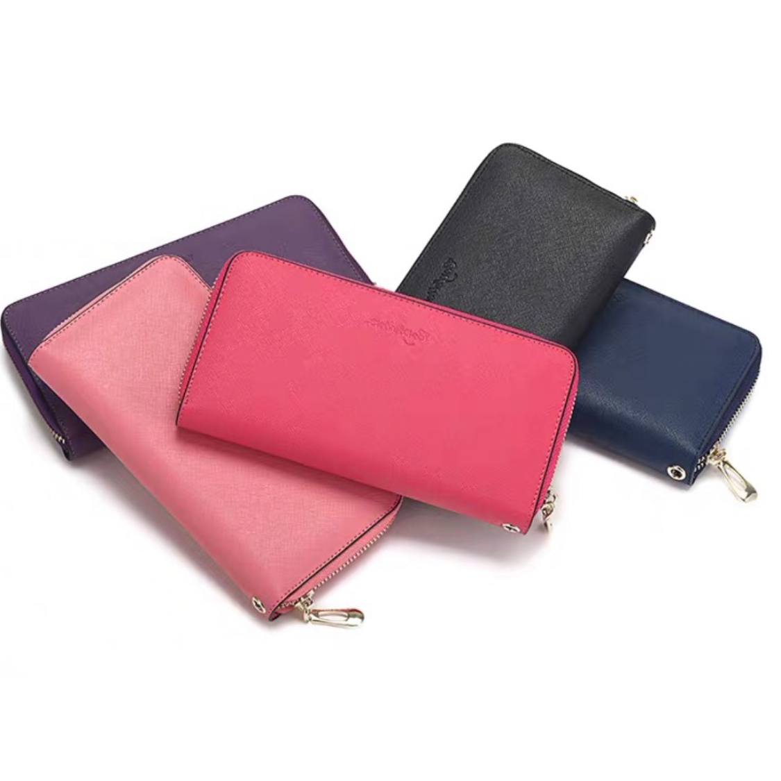 

Top quality original leather classic wallet fashion leather long purse money bag zipper pouch coin pocket note designer clutch, Ribbon(not for sale separately)