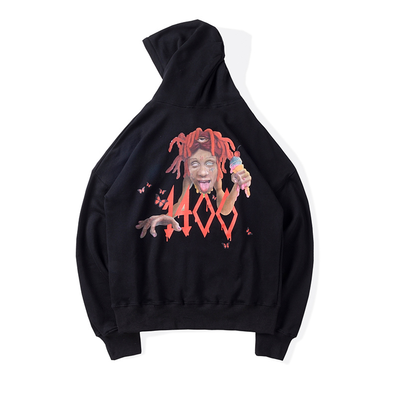 

2020 Ins Hot Unisex Hip Hop Stars Trippie Redd Life is A Trip 1400 Merch Album Hoodie Skateboard Hooded Sweatshirt Men Women Hoodie, Black