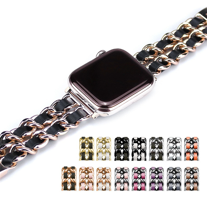

Bracelet Chain Smart Straps Watchband For Apple iwatch 6 SE 5 4 3 2 1 Accessories