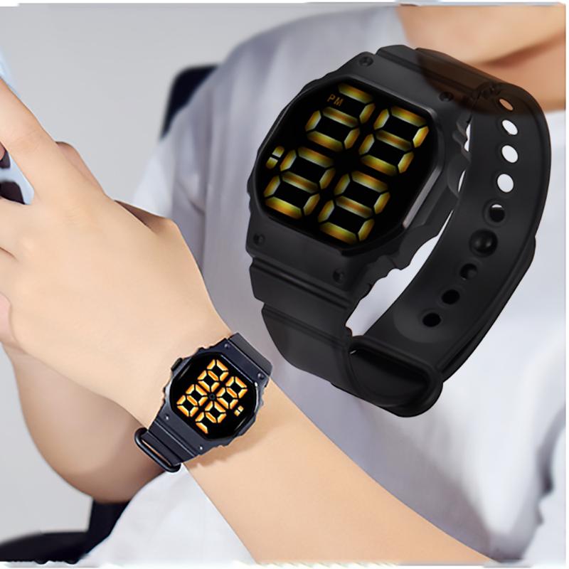 

Wristwatches Sports LED Digital Women's Bracelet Watch For Women Men Silicone Band Montre Femme Male Clock 2021 Relogio Feminino, Red