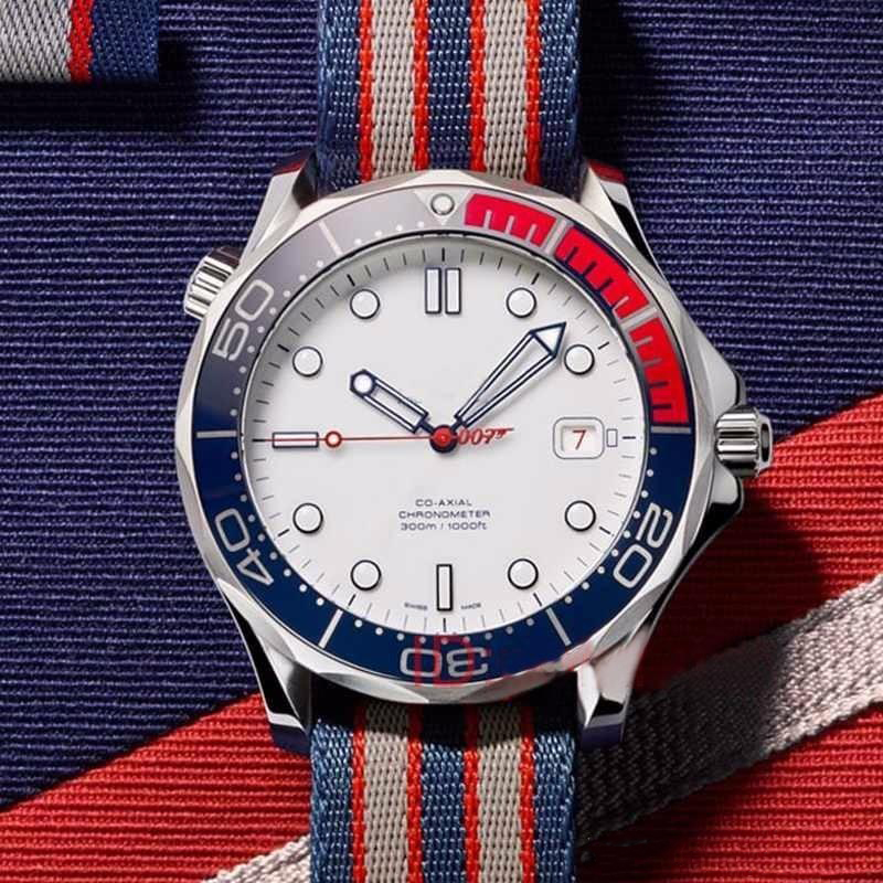 

OME Mens Mechanical Automatic Watches Rose Gold Stainless Steel Rubber Strap Designer Watch Professional Diver 300M Master NATO 007 WristWatches, Not watch