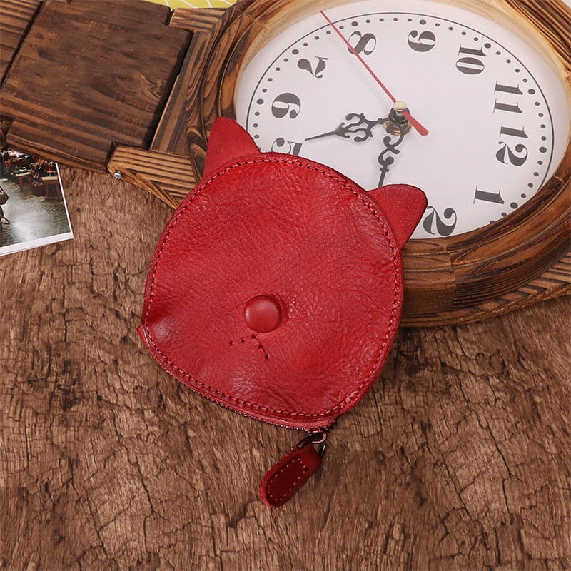 

Cartoon Cute Coin Purse Vegetable Tanned Animal Coin Purse Multifunctional Leather Small Coin Storage PU Pack Wallets, Black