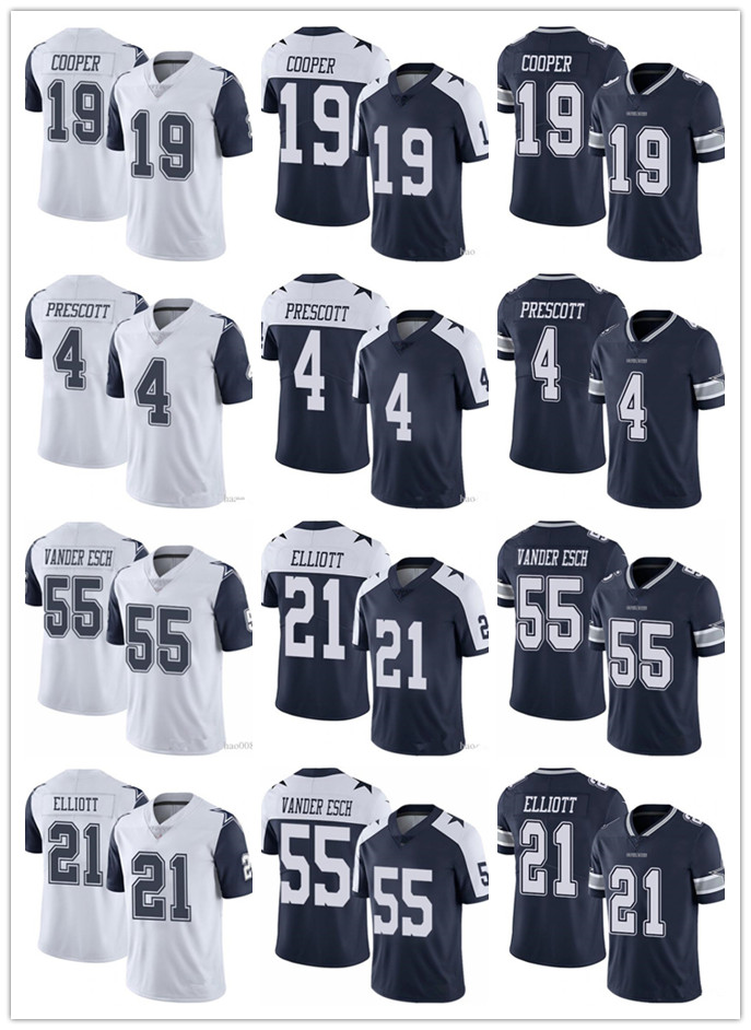 

Men Youth Dallas Women Cowboys 4 Dak Prescott 19 Amari Cooper 21 Ezekiel Elliott 55 Leighton Vander Esch Football Jerseys Navy Rush, Black;red