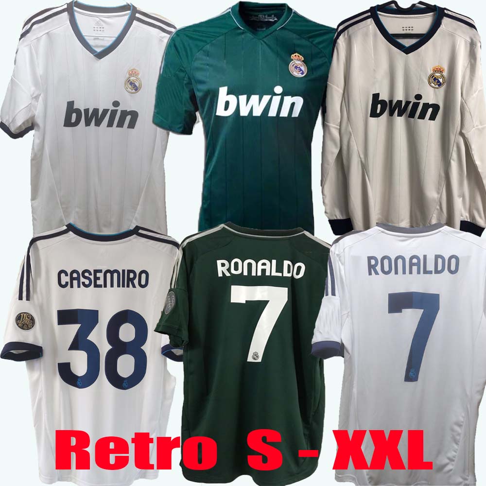 

Retro Real Madrid 12 13 Soccer Soccer Jersey Ramos Ronaldo BENZEMA Morata kaka Higuaín Carlos Cambiasso Seedorf Alonso Real Madrid 110 TH, 12/13 home