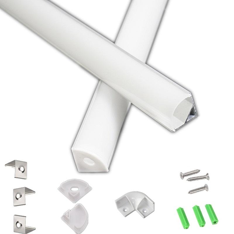 

Lamp Covers & Shades 5/10-Pack 3.3FT 1M Strip Aluminum Channel V Shape With Diffuser,Under Cabinet Counter Show Case Corner Tape Light Profi