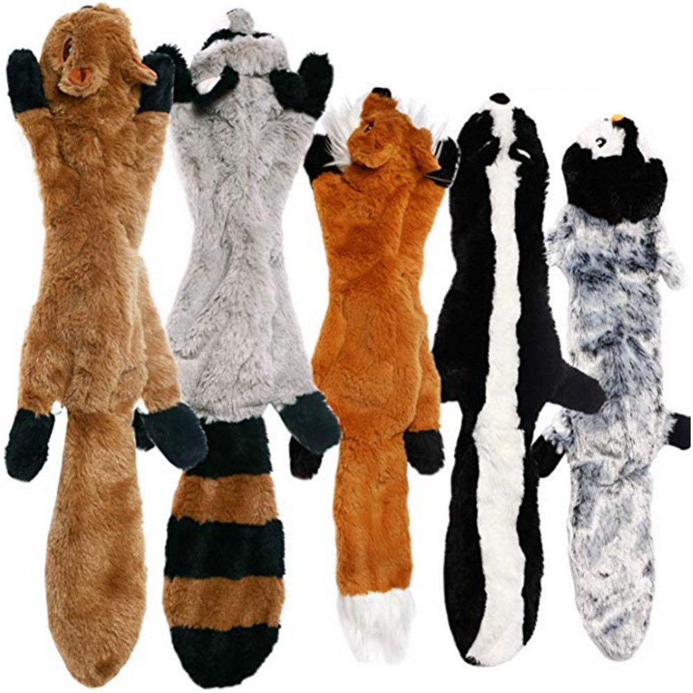 

New cute plush toys squeak pet wolf rabbit animal plush toy dog chew squeaky whistling involved squirrel dog toys