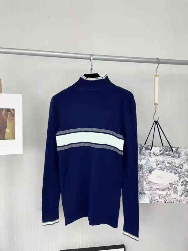 

Women's Sweaters Tops Wool Lady Sweater Knits Shirts Zipper Neck Adjust Red Letter Striped Necks Casual Women Slim Long Sleeve Spring Autumn PBXE, 1# packing bag