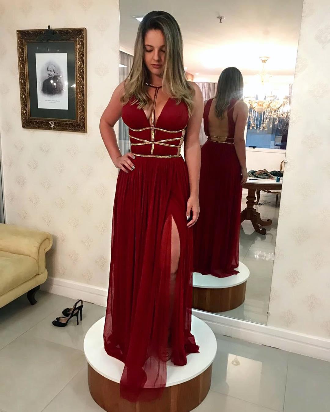 

Burgundy Prom Dresses with Sash V Neckline Bridesmaid Dress Sexy Open Back Cocktail Party Gowns Special Occasion Formal Vestidos, Ivory