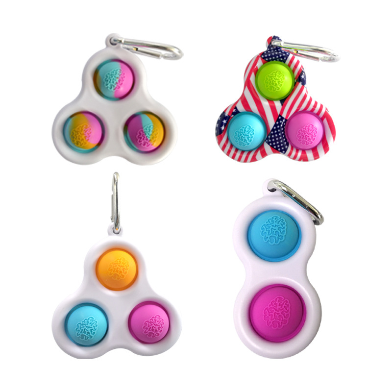 

Push Bubble Mini Pop It Fidget Popper Keychain straps and charms Simple Dimple Anti Stress Toys Bulk
