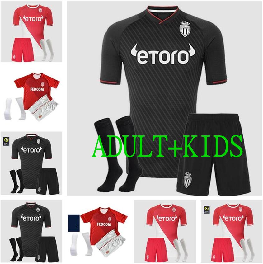 

adult kids kit 2021 2022 FABREGAS soccer Jerseys AS Monaco Flocage JORGE BEN YEDDER S JOVETIC GOLOVIN 21 22 maillot de foot Football Shirts, Multi