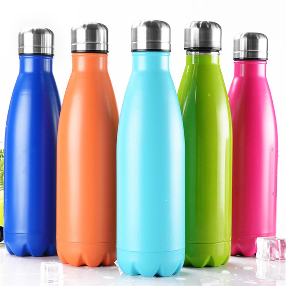 

Cola Shaped Water bottle Insulated Double Wall Vacuum Heath-safety BPA Free Stainless Steel High-luminance Thermos Bottles 500MLa13