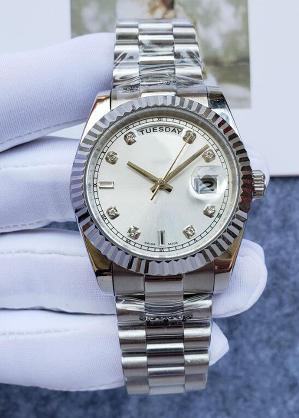 

Diamond Women's Watches automatic mechanical gem mirror stainless steel Watches 36mm girl master dual display function Wristwatches, Upgraded waterproof