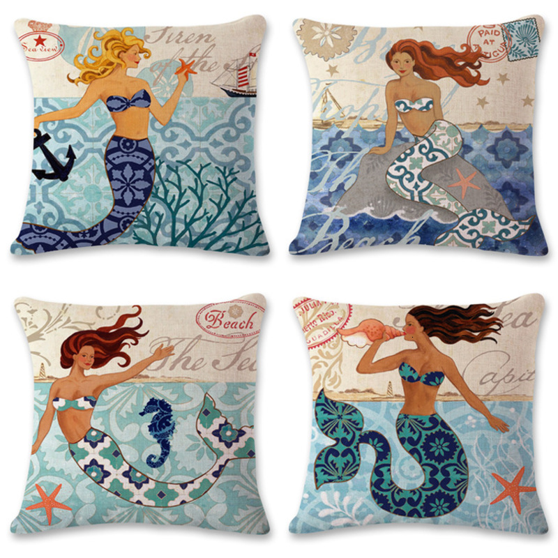 

Mermaid Classic Home Pillow Cover Car Cushion