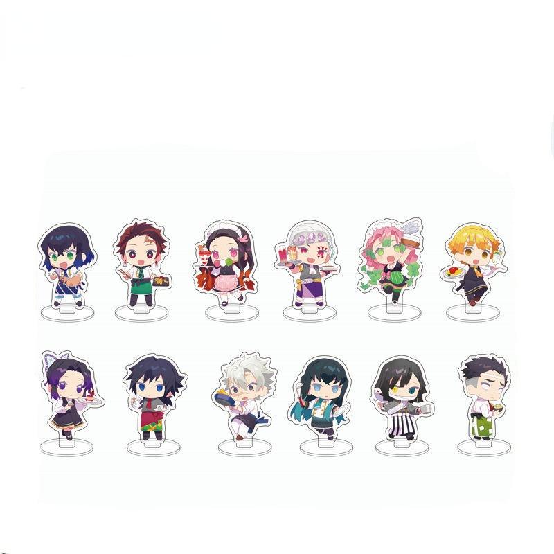 

Keychains Anime Kimetsu No Yaiba Nezuko Kamado Tanjirou Cute Acrylic Stand Figure Desktop Decoration Collection Model Toy