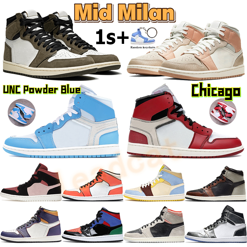 

High 1 1s basketball shoes chicago UNC powder blue mid men sneakers milan pink quartz canyon rust shadow wolf grey sail sports trainers chaussures, Bubble wrap packaging