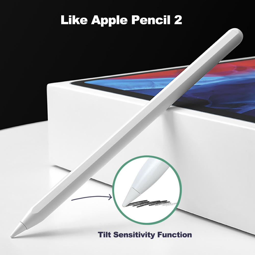 

For iPad Pencil with Palm Rejection Tilt Capacitive Pen for Apple Pencil 2 1 iPad Pro 11 12.9 2018-2021 Air 4 6/7/8th Gen