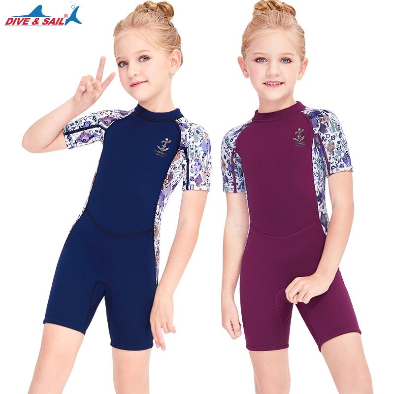 

Shorty Wetsuit Boys Girls Kids, 2.5mm Neoprene Back Zip Thermal Swimsuit For Scuba Diving Surfing Snorkeling Swimming One-Piece Suits