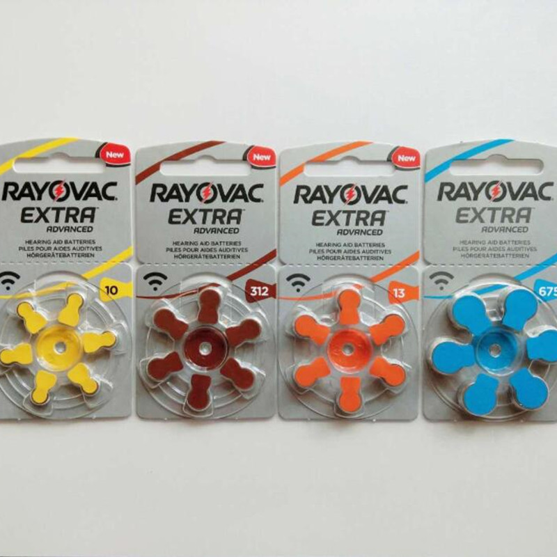 

EPACK 60 PCS Rayovac Extra High Performance Hearing Aid Batteries. Zinc Air 13/P13/PR48 Battery for BTE Hearing aids