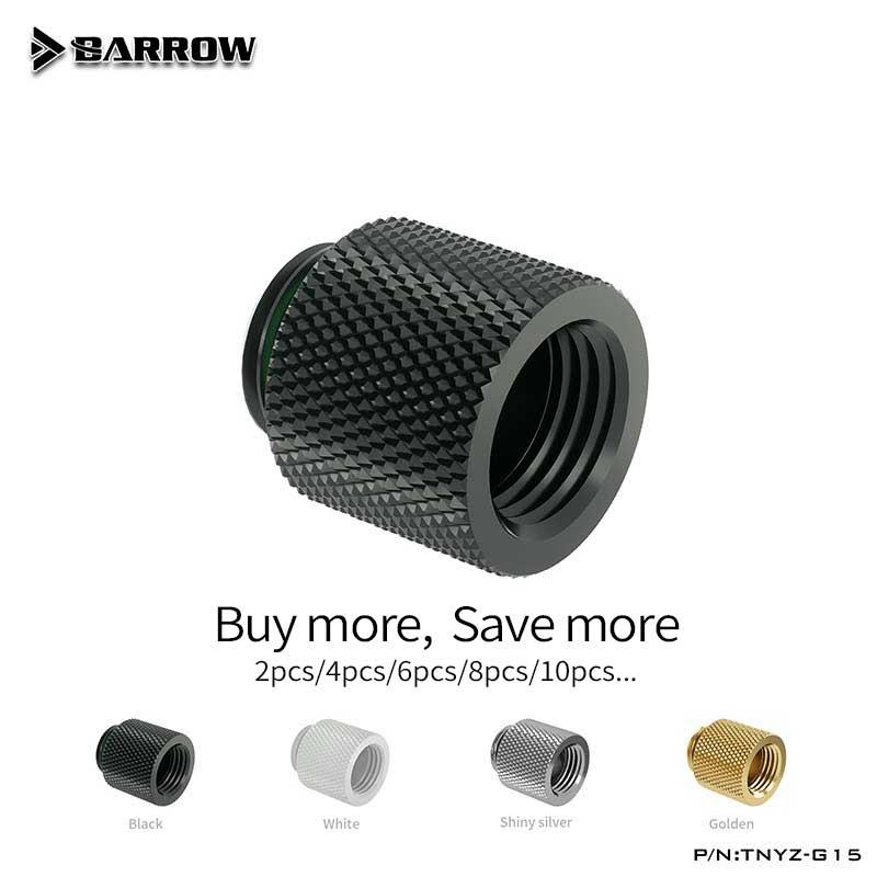 

Barrow TNYZ-G15,Black/white/silver/gold 15mm Male To Female Extender Fitting,G1/4 Water Cooling PC Fittings Fans & Coolings