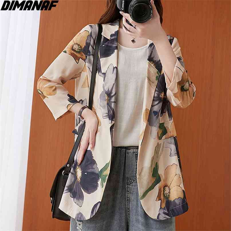 

Plus Size Women Coats Lapel Suit Floral Jacket Vintage Pattern Print Fashion Slim Spring Short Cardigan 210520, Yiping1669