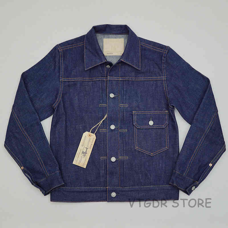 

downs BOB DONG Reproduction 16oz Classic 506xx Type 1 Jean Jacket 1940s Men Denim Coat, Black