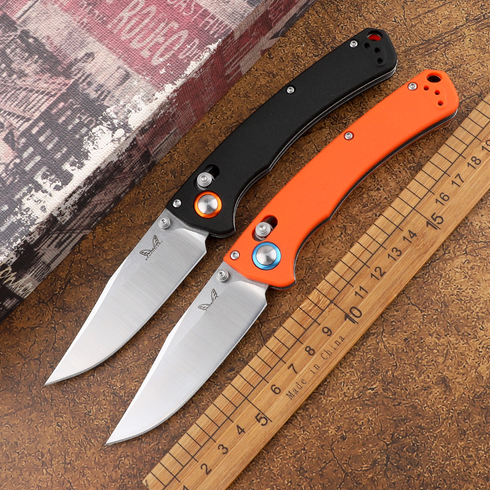 

Mini outdoor tactical 15080 mark D2 blade nylon fiber handle camping survival hunting self-defense fruit pocket folding knife