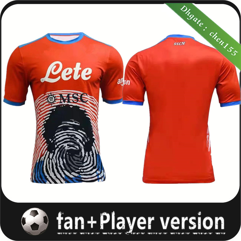 

21 22 Napoli Player version Maradona Special red Halloween Soccer Jersey Kids Kit Set 2021 2022 Maglia Naples Football Shirt ZIELINSKI INSIGNE OSIMHEN FABIAN LOZANO