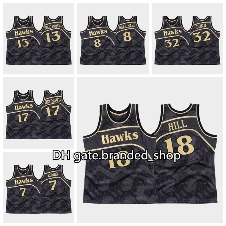 

Custom Men Basketball Bogdan Bogdanovic Danilo Gallinari Kris Dunn Nyeka Okongwu Rajon Rondo Solomon Hill Women Kids Toile Throwback Jersey, Black;red