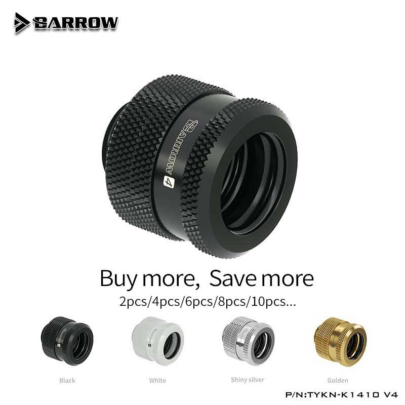 

Barrow TYKN-K1410 V4,G1/4 Water Cooling PC Adapter Suitable Fitting,Black/silver/white/gold Adapters OD14mm Fitting Fans & Coolings