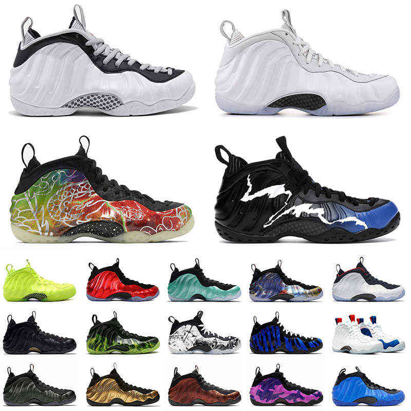 

Air \Rfoamposite \Rone Penny Hardaway Authentic Basketball Shoes Black Aurora Beijing White Pro Volt Vandalized Tiger Pink Men Mens Sports, A15 metallic red