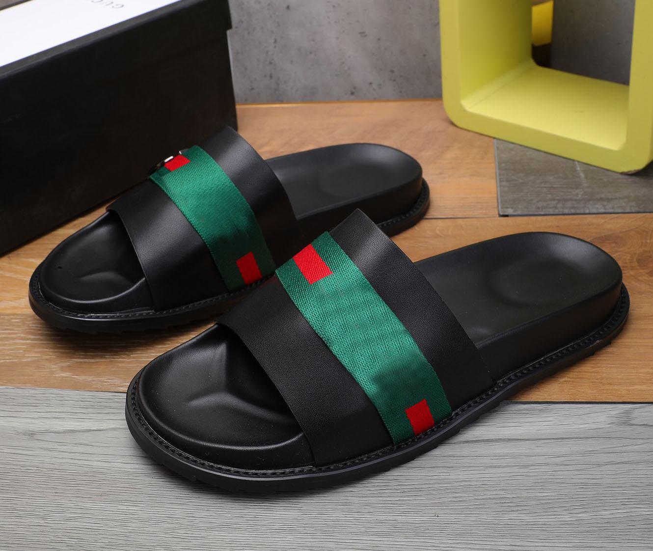 

size 5.5-14 Luxury designer chaussures slippers sandals flat mens beach outdoor flip flops nonslip casual shoes Christmas Chaussures B6, 2 38-46