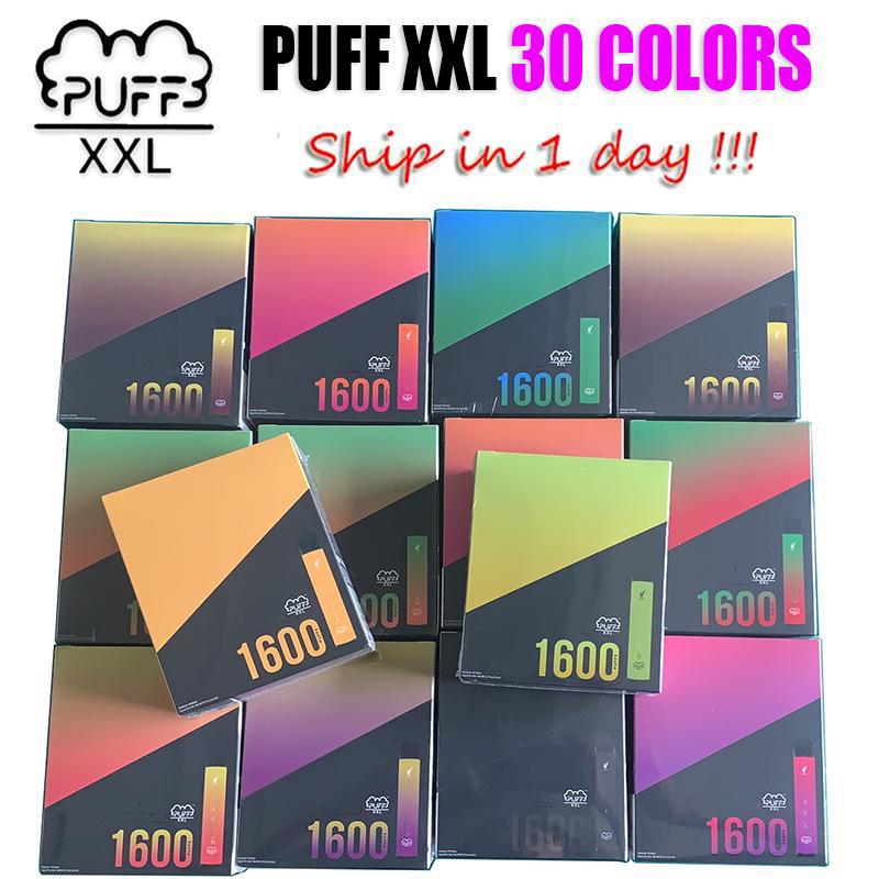 

2021 Puff Bar XXL Disposable Device Vape Pen Kits 1600+ Puffs 6.5ml Pod 650mah Battery Vaporizer Starter Kit Electronic Cigarette Carts